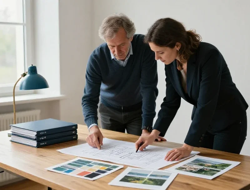 Deux professionnels français collaborent pour unifier des expertises techniques et environnementales sur un projet.